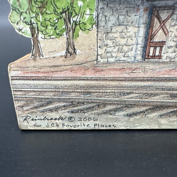 Reinbrook Shelf Sitter Kirkwood Missouri Train Depot Plaque 2006 JC Favorite - Picture 5 of 12